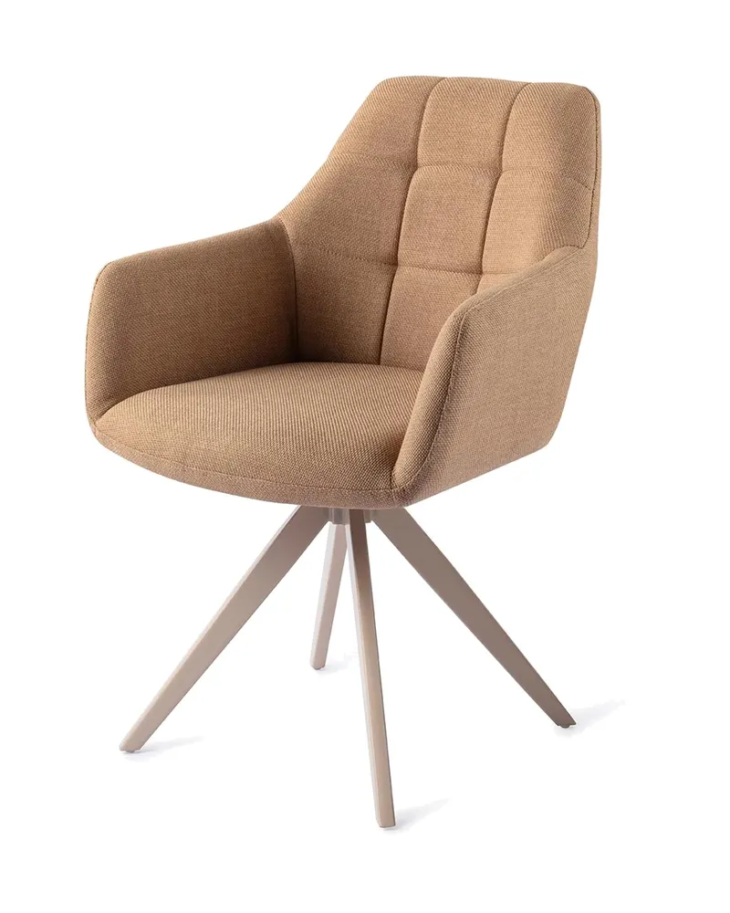 Noto Esszimmerstuhl mit Armlehnen von Jesper Home in Toasted Toffee, Turn, Beige, Ansicht 3