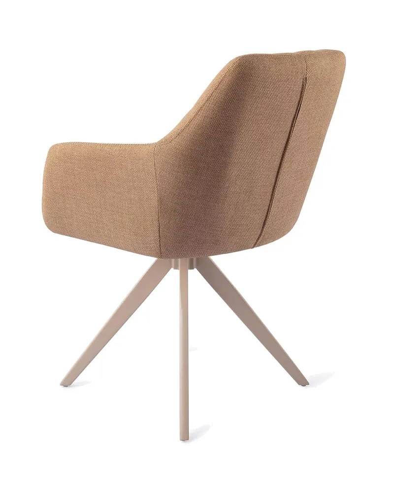 Noto Esszimmerstuhl mit Armlehnen von Jesper Home in Toasted Toffee, Turn, Beige, Ansicht 4