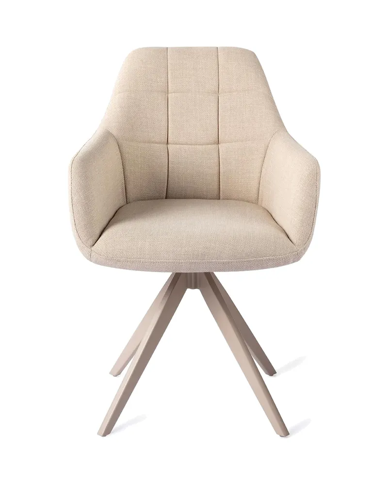 Noto Esszimmerstuhl mit Armlehnen von Jesper Home in Overnight Oats, Turn, Beige, Ansicht 1