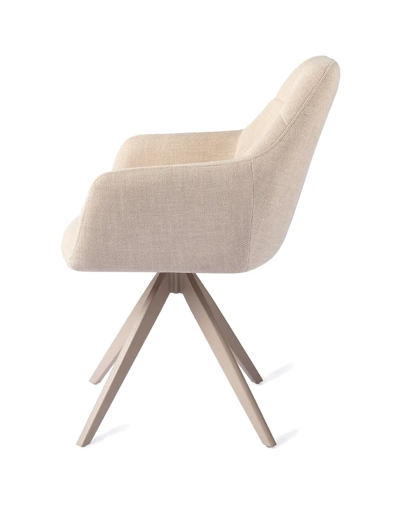 Noto Esszimmerstuhl mit Armlehnen von Jesper Home in Overnight Oats, Turn, Beige, Ansicht 2