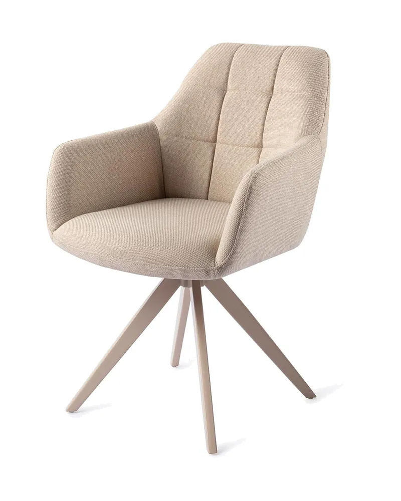 Noto Esszimmerstuhl mit Armlehnen von Jesper Home in Overnight Oats, Turn, Beige, Ansicht 3