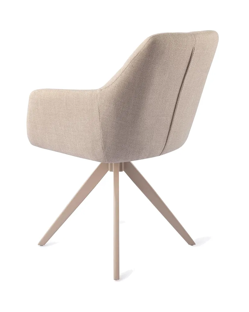 Noto Esszimmerstuhl mit Armlehnen von Jesper Home in Overnight Oats, Turn, Beige, Ansicht 4