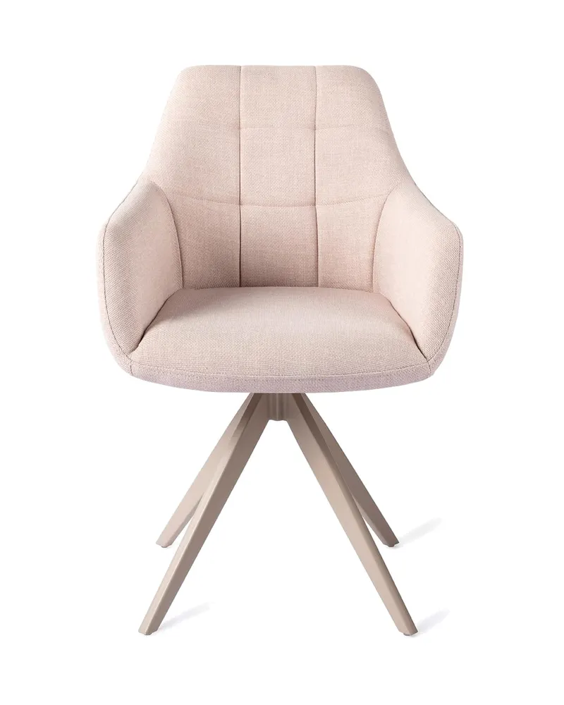 Noto Esszimmerstuhl mit Armlehnen von Jesper Home in Petal Pink, Turn, Beige, Ansicht 1