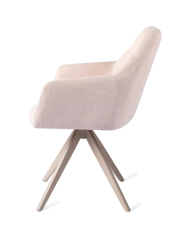 Noto Esszimmerstuhl mit Armlehnen von Jesper Home in Petal Pink, Turn, Beige, Ansicht 2
