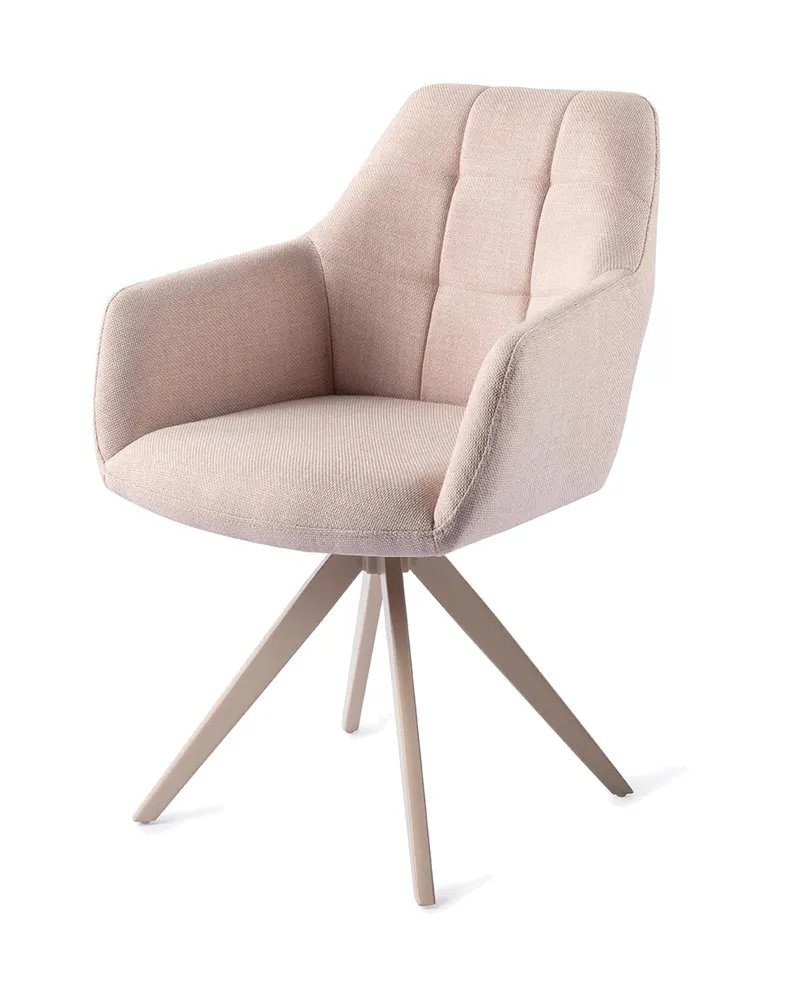 Noto Esszimmerstuhl mit Armlehnen von Jesper Home in Petal Pink, Turn, Beige, Ansicht 3