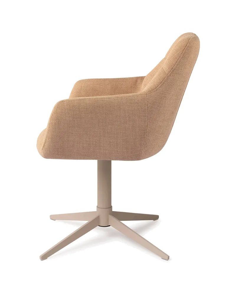 Noto Esszimmerstuhl mit Armlehnen von Jesper Home in Toasted Toffee, Quad, Beige, Ansicht 2