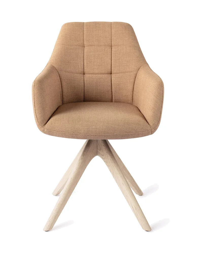 Noto Esszimmerstuhl mit Armlehnen von Jesper Home in Toasted Toffee, Revolve Oak, Gebleicht, Ansicht 1