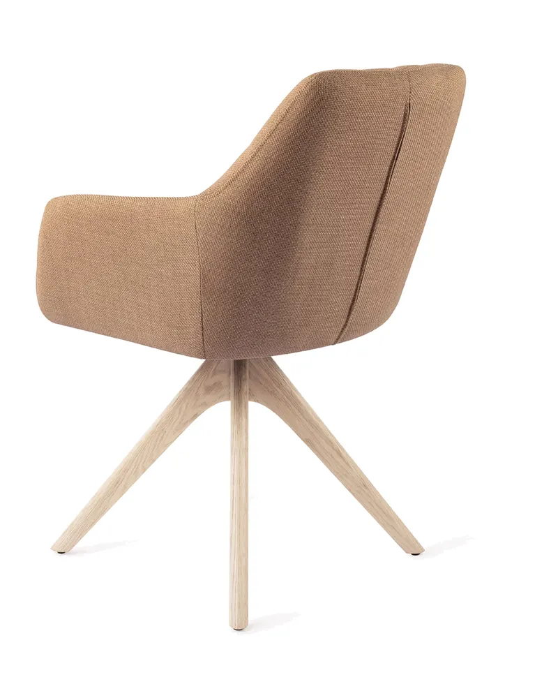 Noto Esszimmerstuhl mit Armlehnen von Jesper Home in Toasted Toffee, Revolve Oak, Gebleicht, Ansicht 4