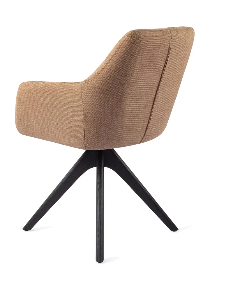 Noto Esszimmerstuhl mit Armlehnen von Jesper Home in Toasted Toffee, Revolve Oak, Schwarz, Ansicht 4