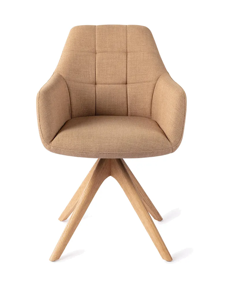 Noto Esszimmerstuhl mit Armlehnen von Jesper Home in Toasted Toffee, Revolve Oak, Natur, Ansicht 1