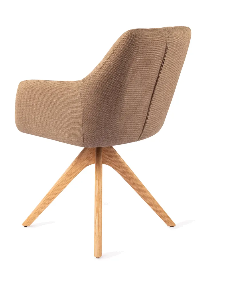 Noto Esszimmerstuhl mit Armlehnen von Jesper Home in Toasted Toffee, Revolve Oak, Natur, Ansicht 4