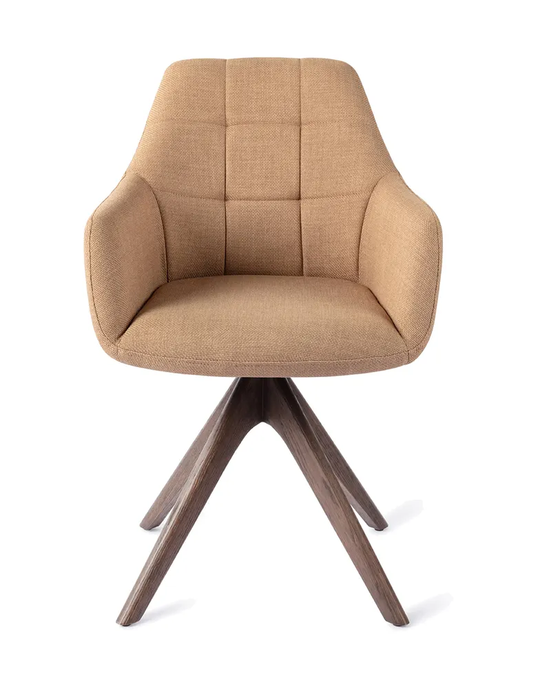 Noto Esszimmerstuhl mit Armlehnen von Jesper Home in Toasted Toffee, Revolve Oak, Walnuss, Ansicht 1