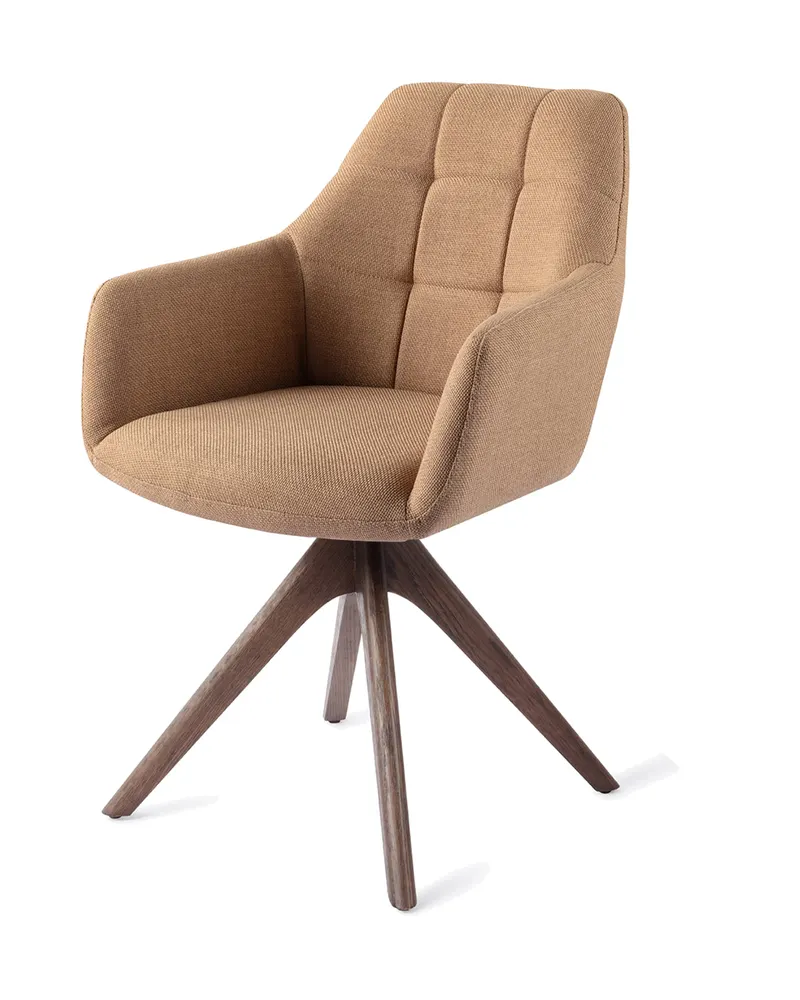 Noto Esszimmerstuhl mit Armlehnen von Jesper Home in Toasted Toffee, Revolve Oak, Walnuss, Ansicht 3