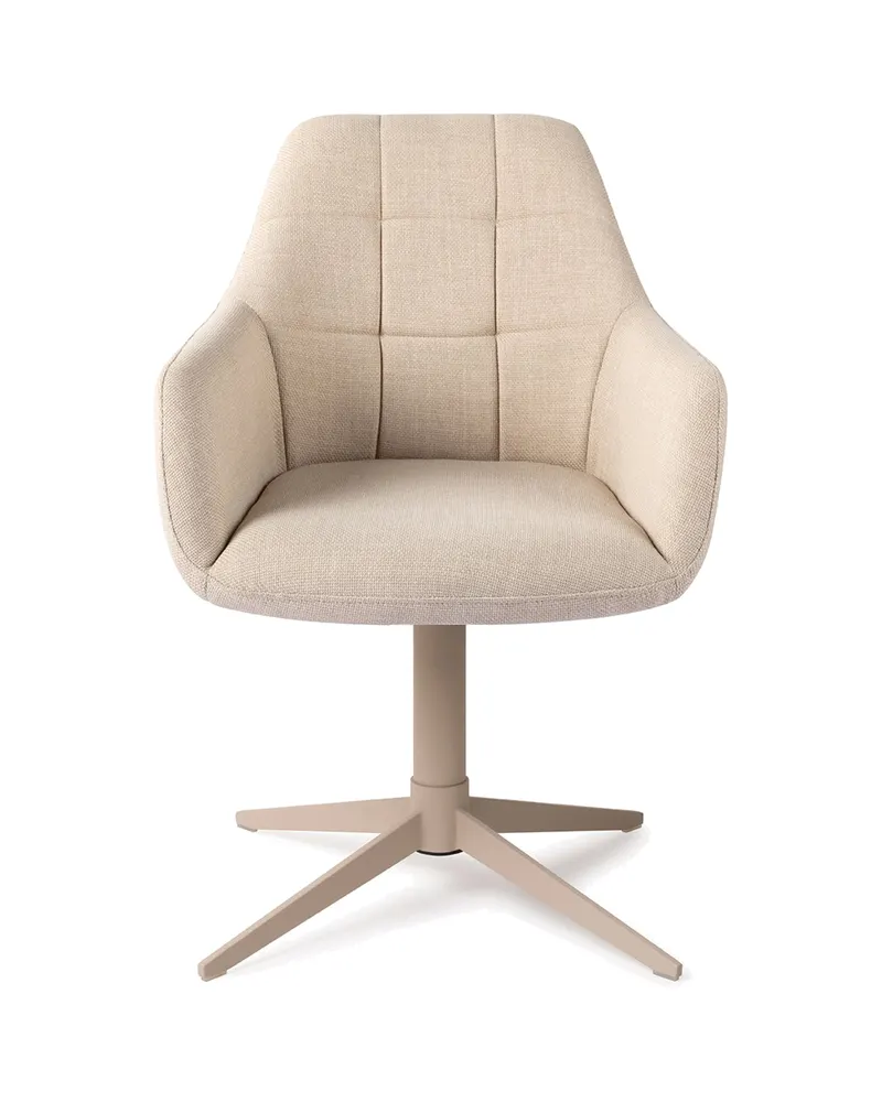 Noto Esszimmerstuhl mit Armlehnen von Jesper Home in Overnight Oats, Quad, Beige, Ansicht 1