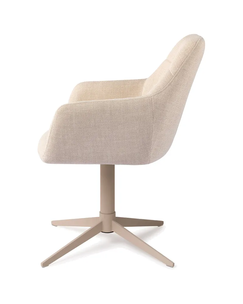 Noto Esszimmerstuhl mit Armlehnen von Jesper Home in Overnight Oats, Quad, Beige, Ansicht 2