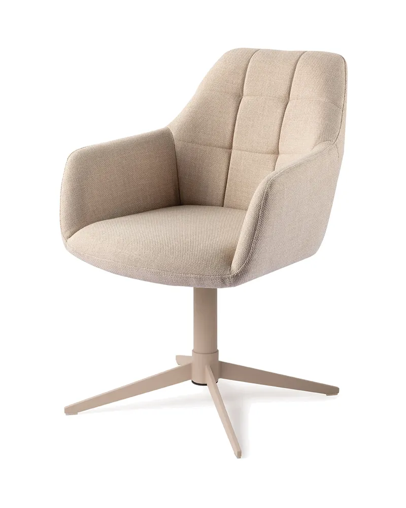 Noto Esszimmerstuhl mit Armlehnen von Jesper Home in Overnight Oats, Quad, Beige, Ansicht 3