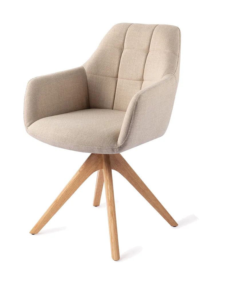 Noto Esszimmerstuhl mit Armlehnen von Jesper Home in Overnight Oats, Revolve Oak, Natur, Ansicht 3