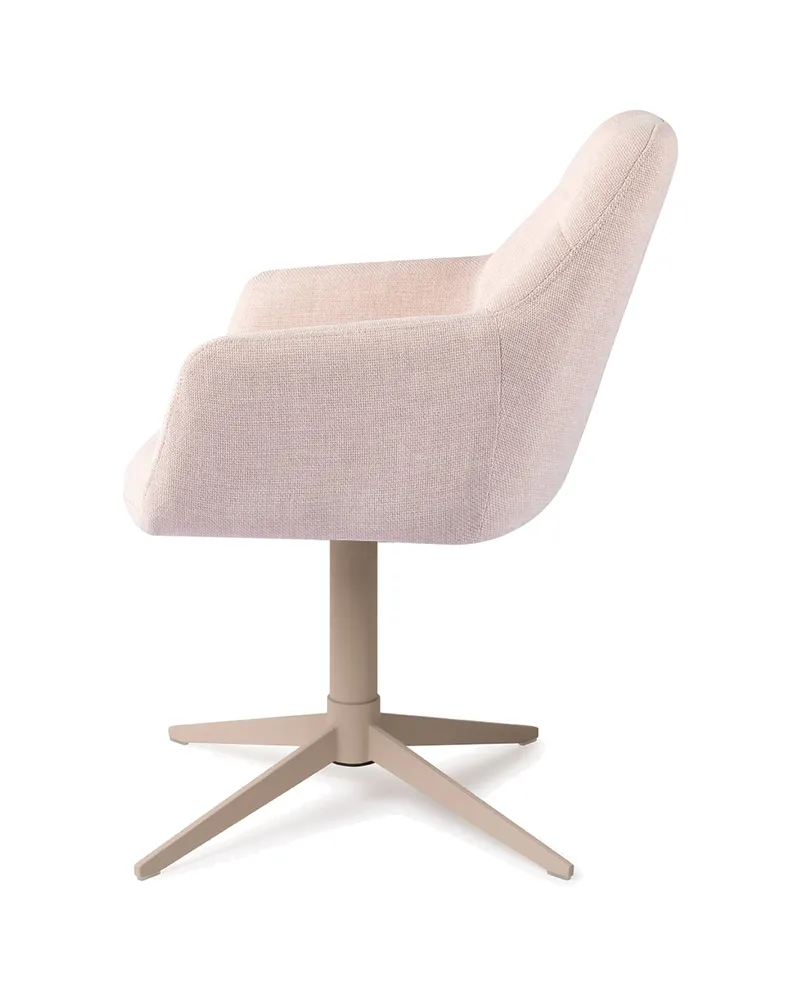 Noto Esszimmerstuhl mit Armlehnen von Jesper Home in Petal Pink, Quad, Beige, Ansicht 2