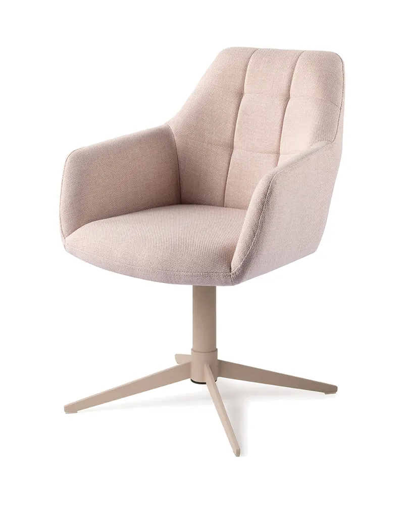 Noto Esszimmerstuhl mit Armlehnen von Jesper Home in Petal Pink, Quad, Beige, Ansicht 3