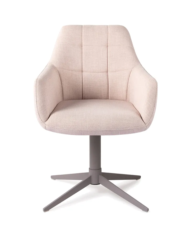 Noto Esszimmerstuhl mit Armlehnen von Jesper Home in Petal Pink, Quad, Grau, Ansicht 1