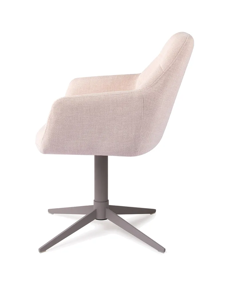 Noto Esszimmerstuhl mit Armlehnen von Jesper Home in Petal Pink, Quad, Grau, Ansicht 2