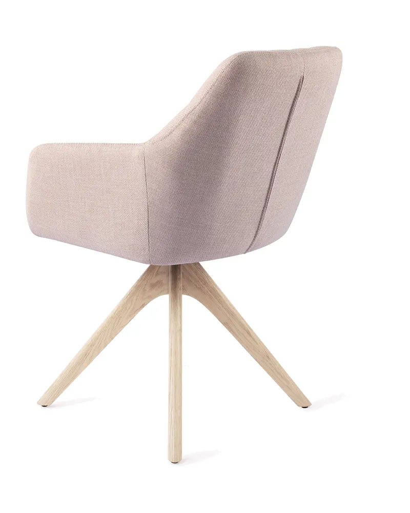 Noto Esszimmerstuhl mit Armlehnen von Jesper Home in Petal Pink, Revolve Oak, Gebleicht, Ansicht 4