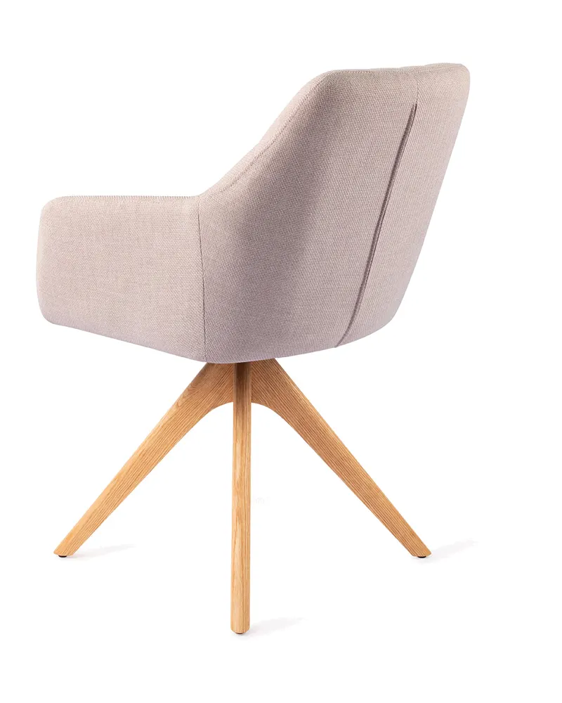 Noto Esszimmerstuhl mit Armlehnen von Jesper Home in Petal Pink, Revolve Oak, Natur, Ansicht 4