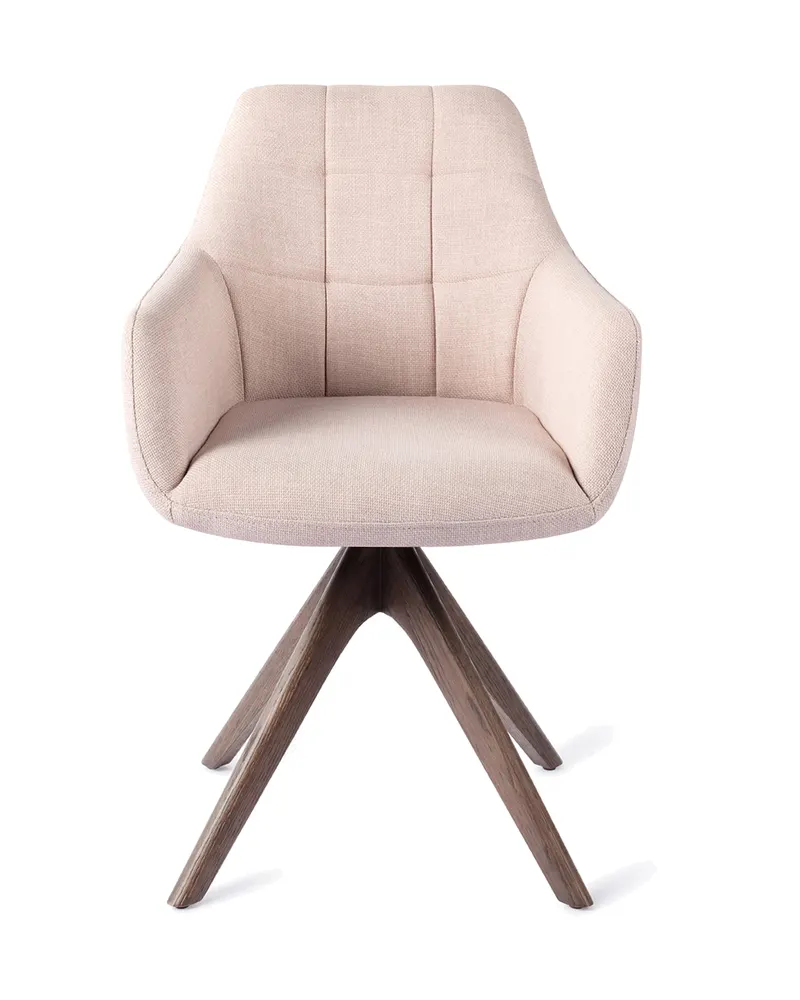 Noto Esszimmerstuhl mit Armlehnen von Jesper Home in Petal Pink, Revolve Oak, Walnuss, Ansicht 1