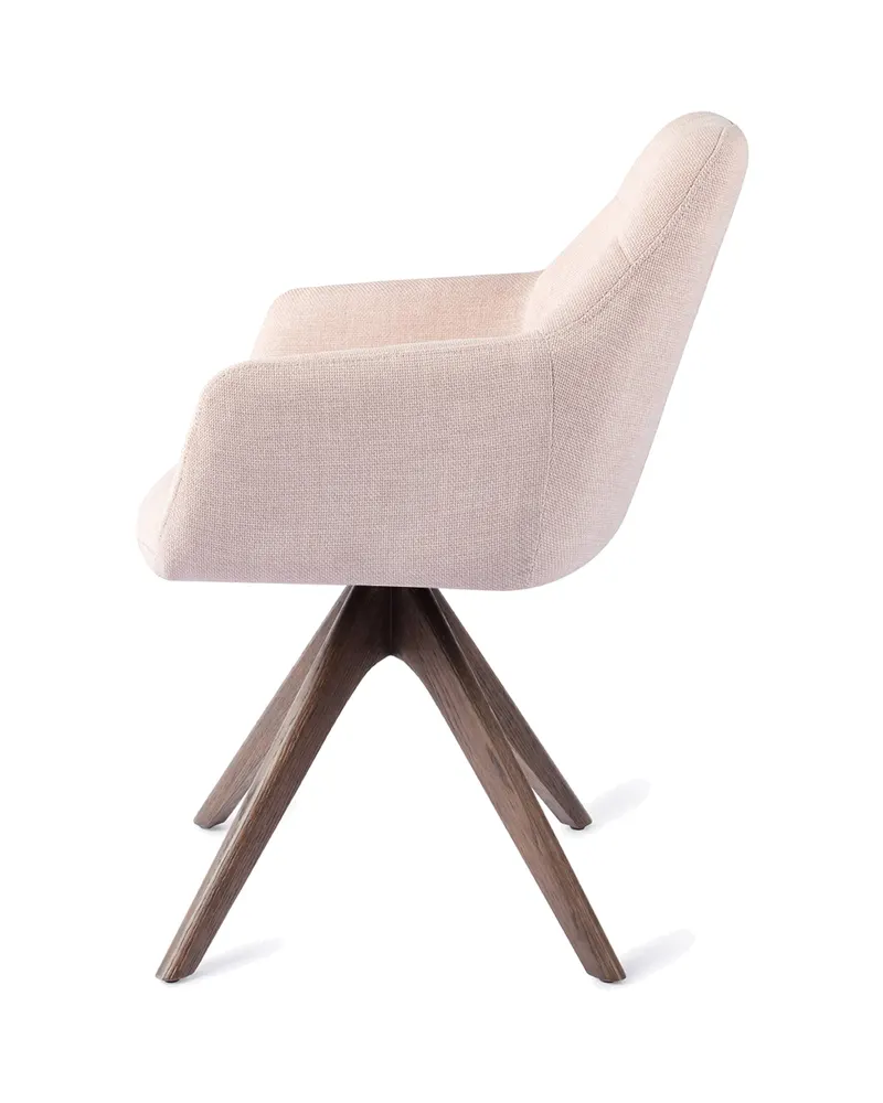 Noto Esszimmerstuhl mit Armlehnen von Jesper Home in Petal Pink, Revolve Oak, Walnuss, Ansicht 2