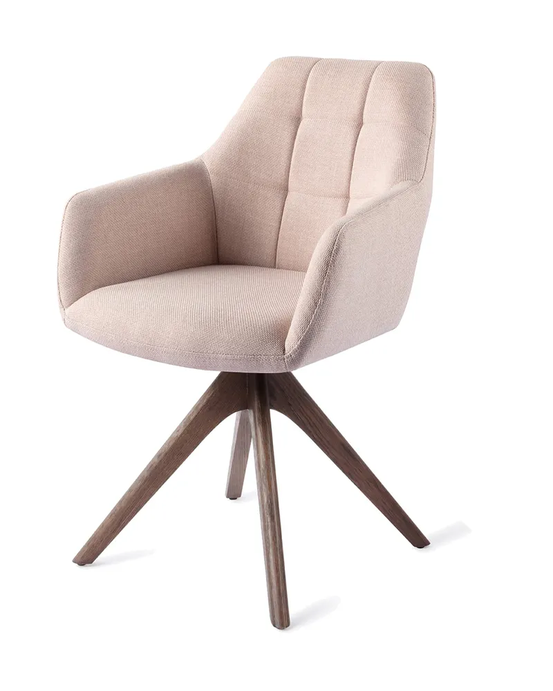 Noto Esszimmerstuhl mit Armlehnen von Jesper Home in Petal Pink, Revolve Oak, Walnuss, Ansicht 3