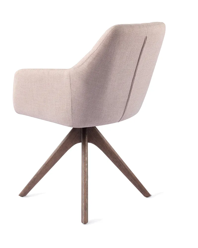 Noto Esszimmerstuhl mit Armlehnen von Jesper Home in Petal Pink, Revolve Oak, Walnuss, Ansicht 4
