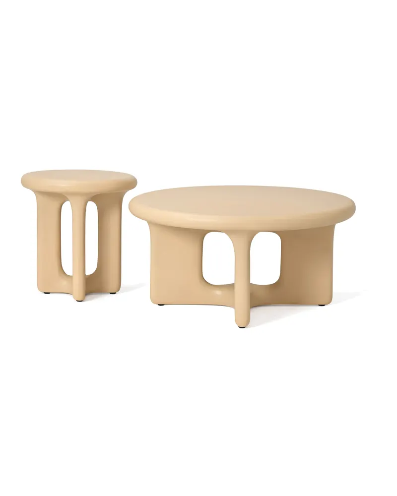 Onomo Beistelltisch, rund von Jesper Home in Beige, Ansicht 3