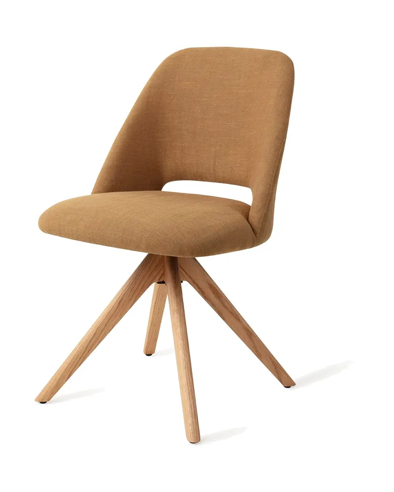 Sasue Esszimmerstuhl von Jesper Home in Gelb, Revolve Oak, Natur, Ansicht 3
