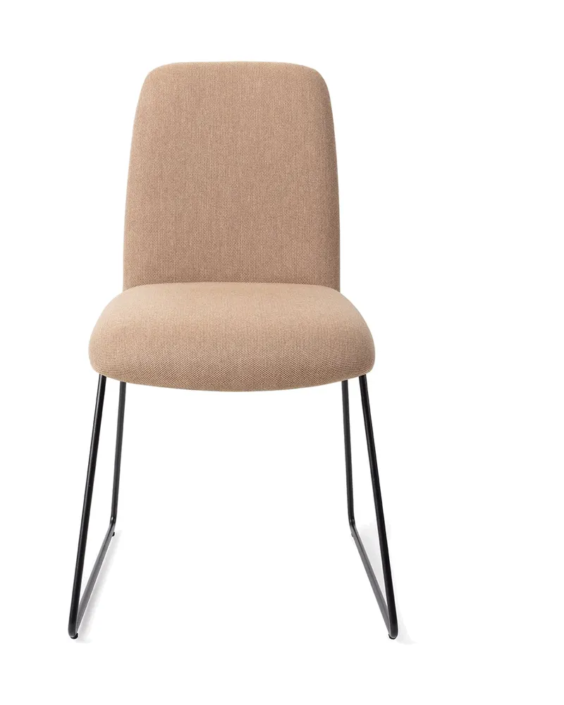 Taiwa Esszimmerstuhl von Jesper Home in Whisper Wheat, Slide, Schwarz, Ansicht 1