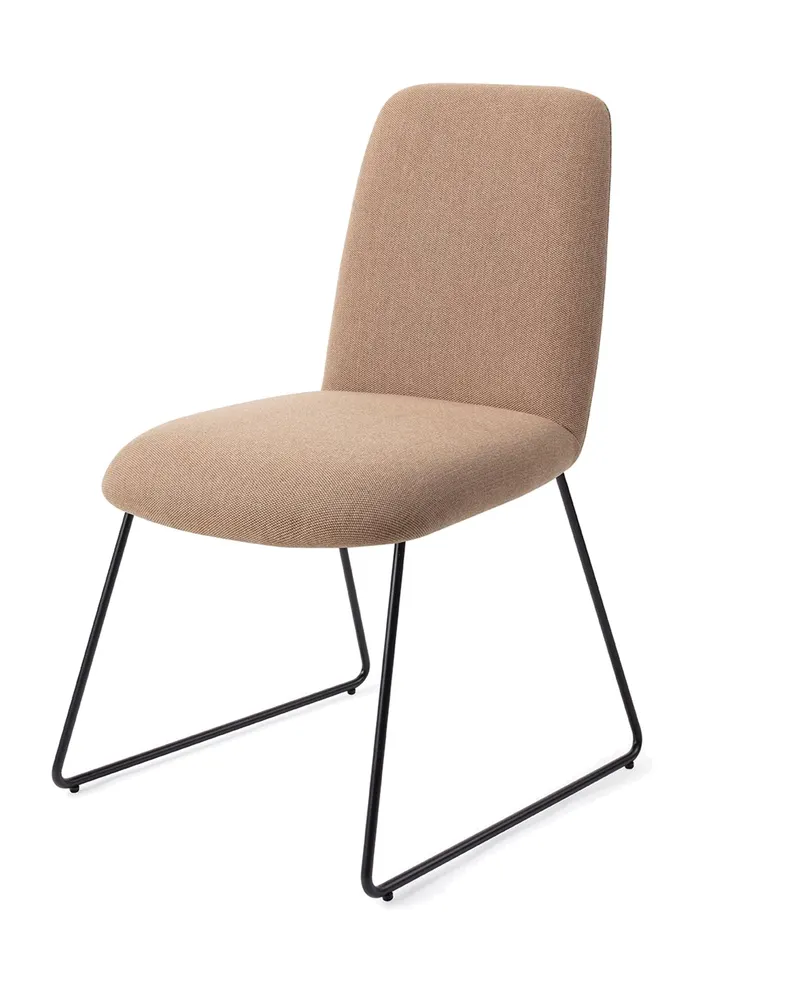 Taiwa Esszimmerstuhl von Jesper Home in Whisper Wheat, Slide, Schwarz, Ansicht 3