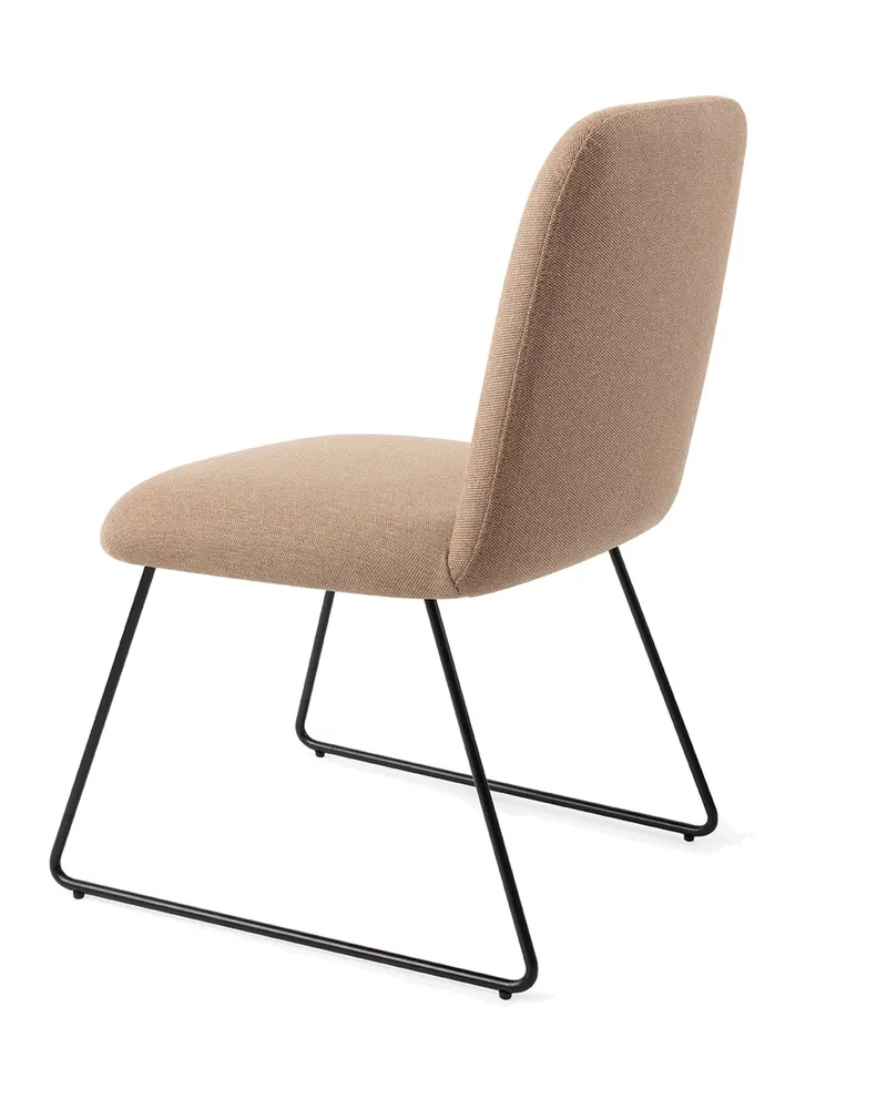 Taiwa Esszimmerstuhl von Jesper Home in Whisper Wheat, Slide, Schwarz, Ansicht 4