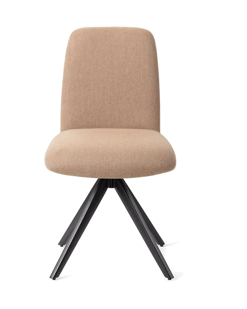 Taiwa Esszimmerstuhl von Jesper Home in Whisper Wheat, Turn, Schwarz, Ansicht 1