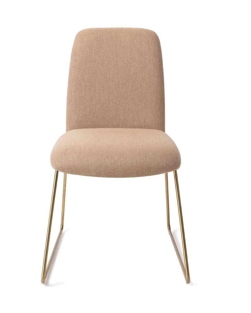 Taiwa Esszimmerstuhl von Jesper Home in Whisper Wheat, Slide, Gold, Ansicht 1