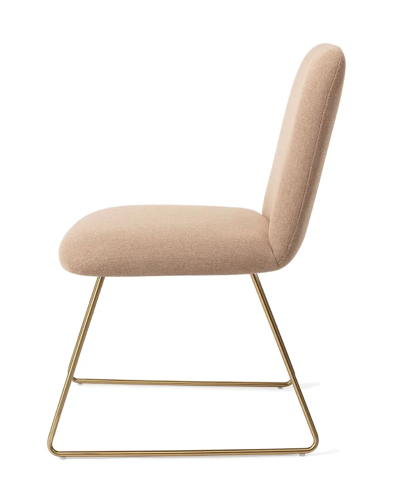 Taiwa Esszimmerstuhl von Jesper Home in Whisper Wheat, Slide, Gold, Ansicht 2