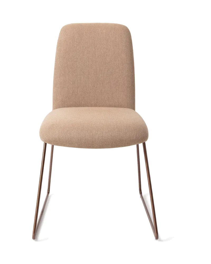 Taiwa Esszimmerstuhl von Jesper Home in Whisper Wheat, Slide, Roségold, Ansicht 1