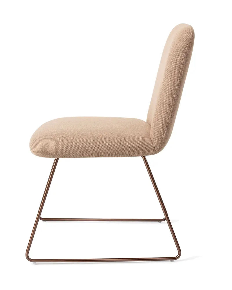 Taiwa Esszimmerstuhl von Jesper Home in Whisper Wheat, Slide, Roségold, Ansicht 2