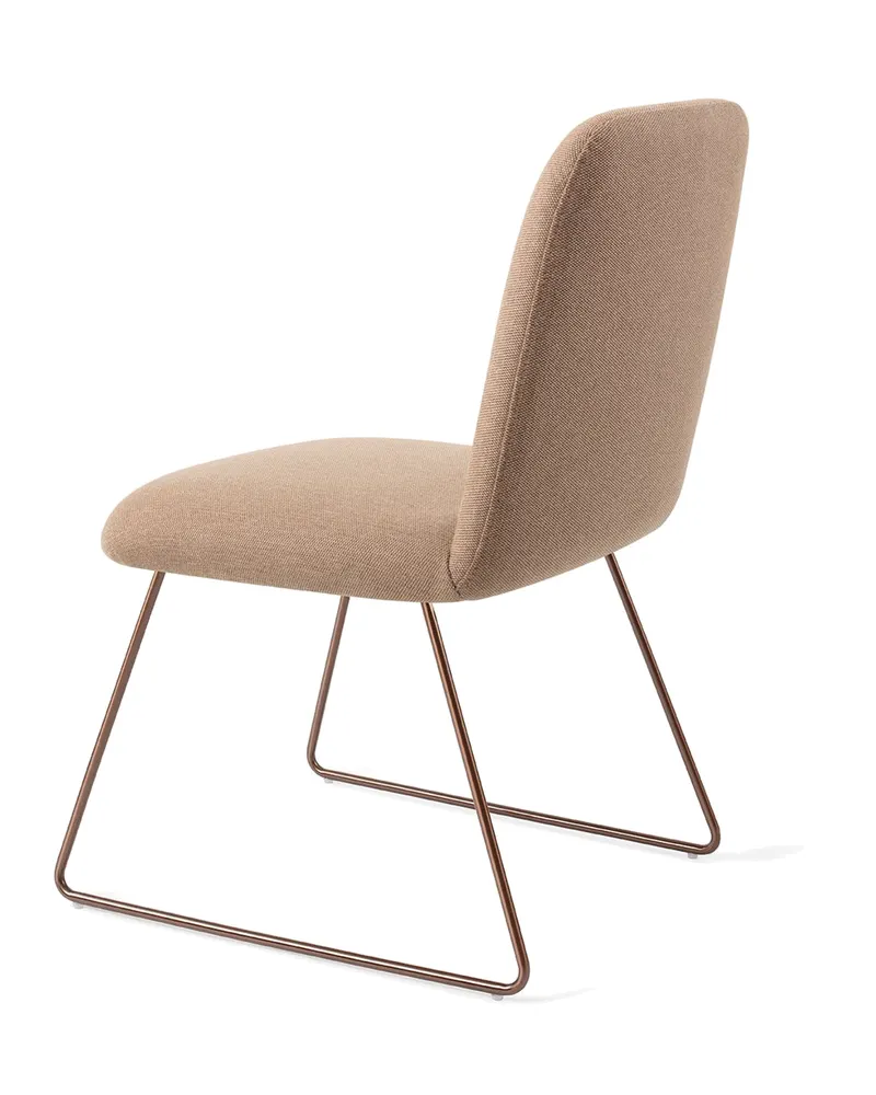 Taiwa Esszimmerstuhl von Jesper Home in Whisper Wheat, Slide, Roségold, Ansicht 4