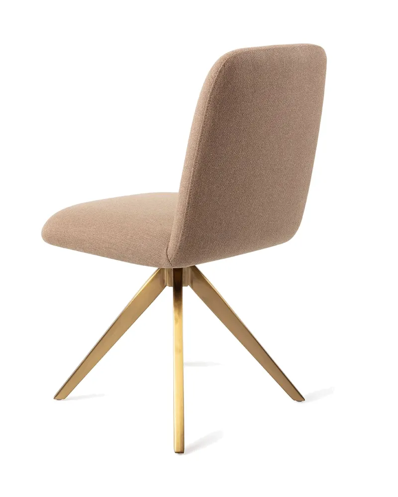 Taiwa Esszimmerstuhl von Jesper Home in Whisper Wheat, Turn, Gold, Ansicht 4