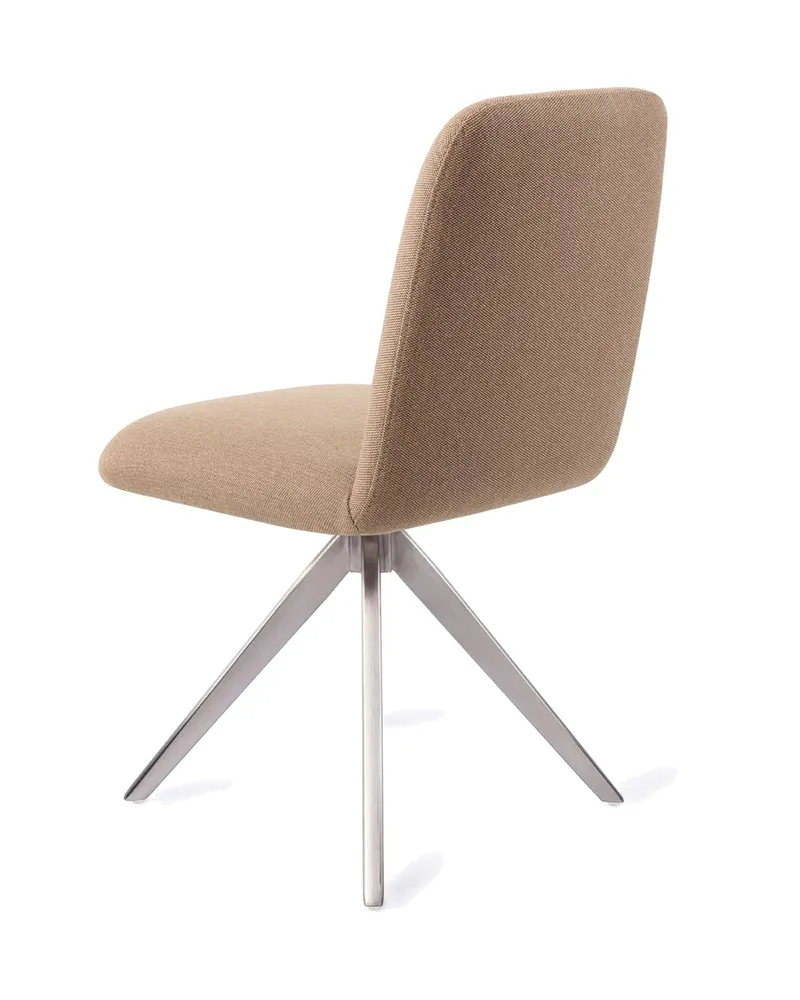 Taiwa Esszimmerstuhl von Jesper Home in Whisper Wheat, Turn, Edelstahl, Ansicht 4
