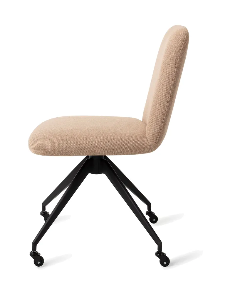 Taiwa Esszimmerstuhl von Jesper Home in Whisper Wheat, Glide, Schwarz, Ansicht 2