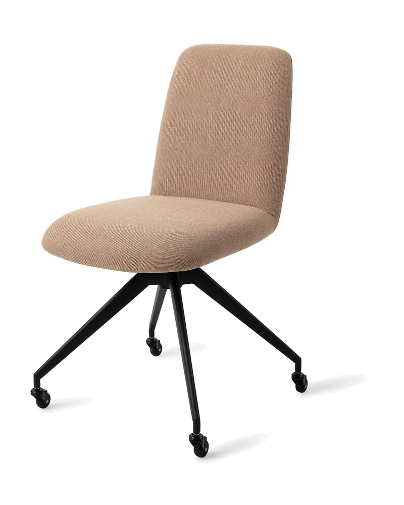 Taiwa Esszimmerstuhl von Jesper Home in Whisper Wheat, Glide, Schwarz, Ansicht 3