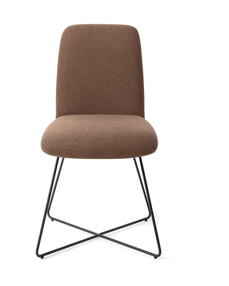 Taiwa Esszimmerstuhl von Jesper Home in Rustic Rye, Cross, Schwarz, Ansicht 1