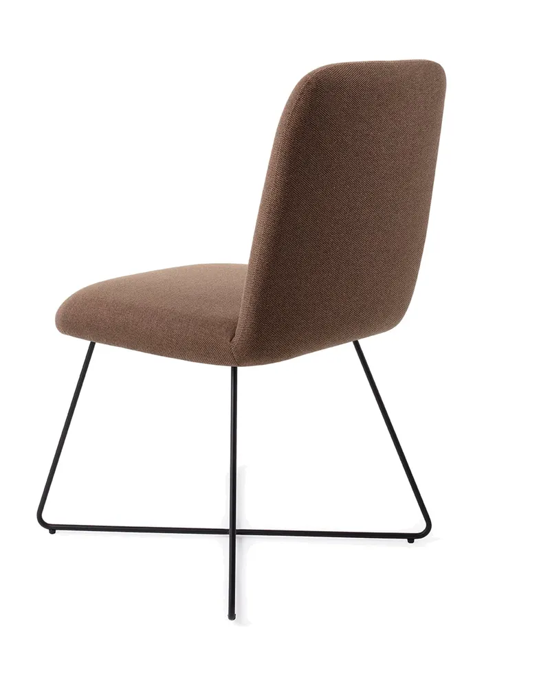 Taiwa Esszimmerstuhl von Jesper Home in Rustic Rye, Cross, Schwarz, Ansicht 4