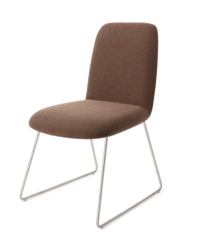 Taiwa Esszimmerstuhl von Jesper Home in Rustic Rye, Slide, Edelstahl, Ansicht 3