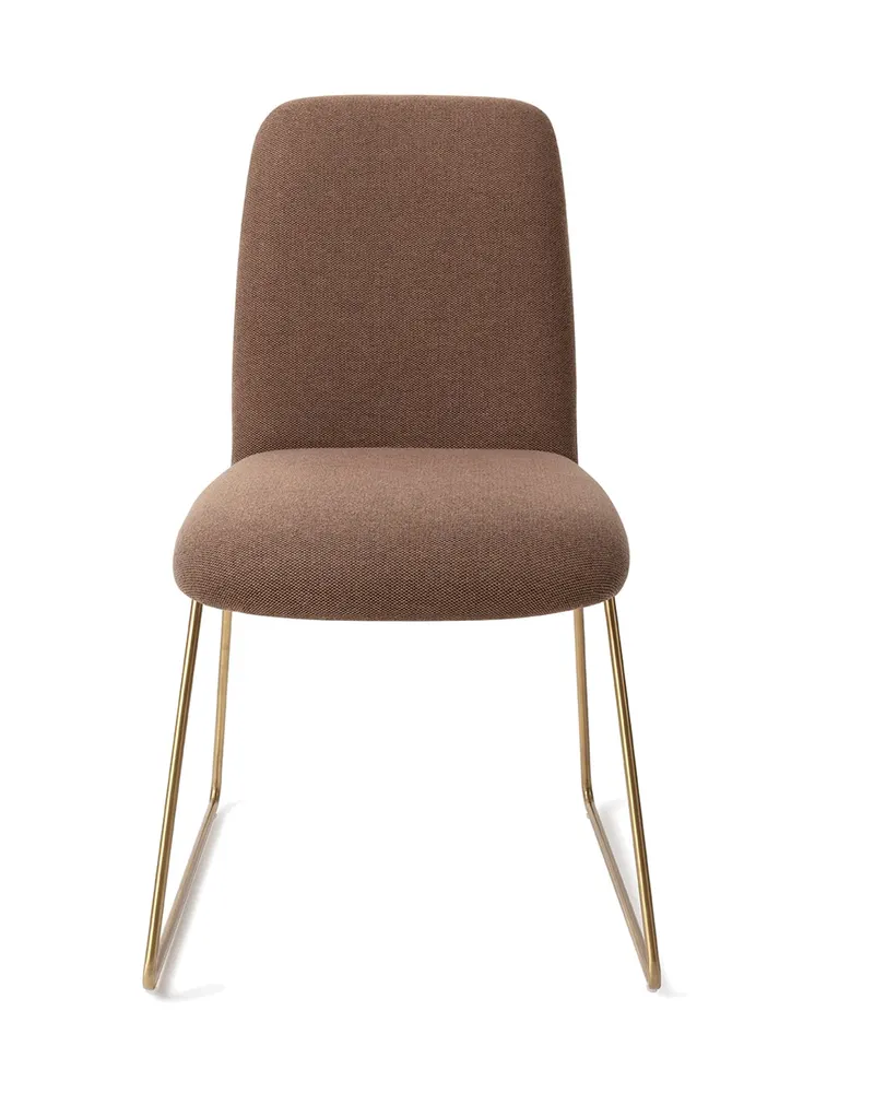 Taiwa Esszimmerstuhl von Jesper Home in Rustic Rye, Slide, Gold, Ansicht 1